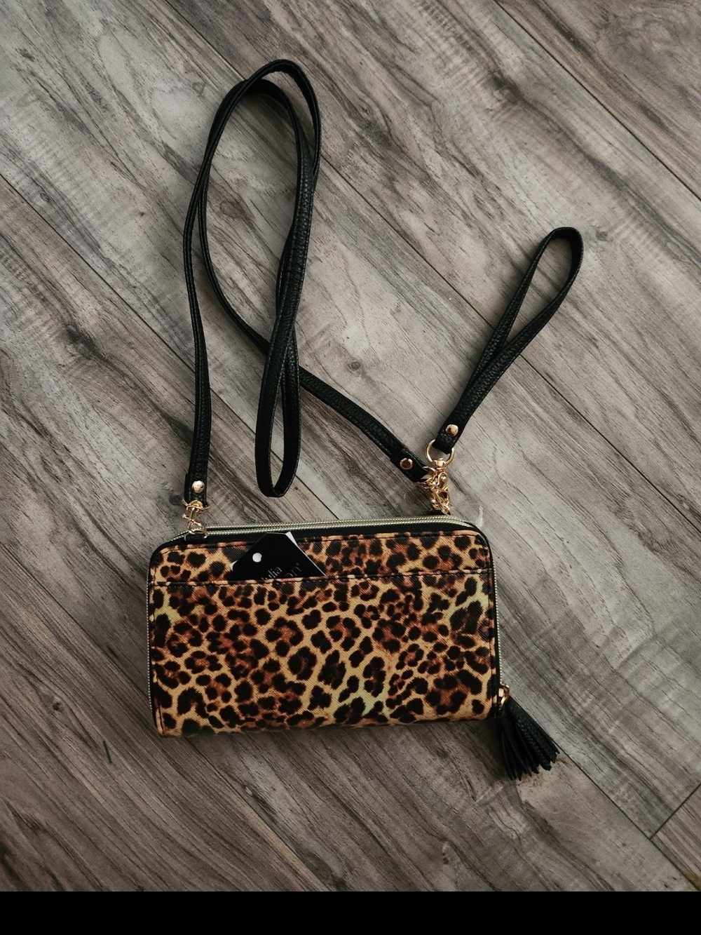 NWT! Julia Buxton Leopard Print Wallet Vegan Leather Ultimate Organizer RFID